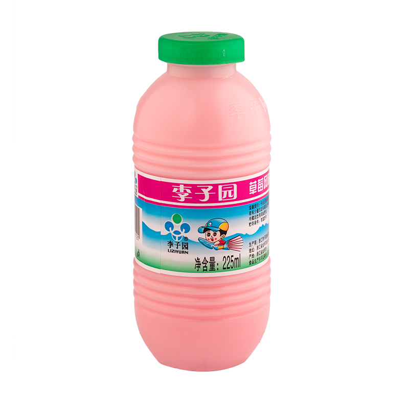 草莓风味乳饮料，单瓶净含量225ml